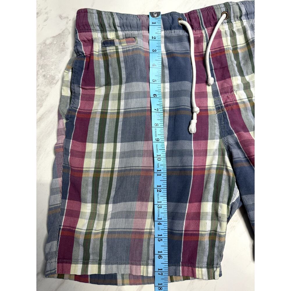 Vintage 1946 WASHED STONED & BEATEN Men's Draw String Plaid Shorts Size Large - Picture 11 of 11